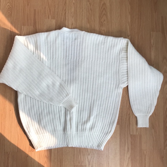 Cable knit oversized cardigan - the real deal grandpa sweater from sears! - Picture 9 of 12